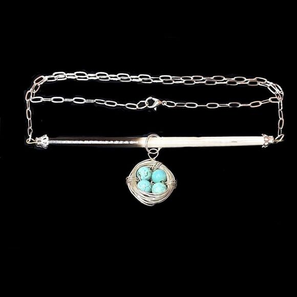 HANDCRAFTED Minimalist Back to Nature Necklace - Picture 3 of 7